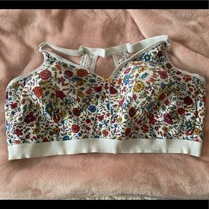 Floral Cacique Unlined Full Coverage No-Wire Bra 44H